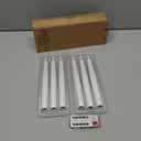 GenSwin LED Taper Candles with Remote Timer, White Flickering Flameless Taper Candles Battery Operated, Real Wax Flameless Candlesticks for Halloween Christmas Decorations(Set of 6, 0.78 x 9.84)