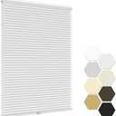 Amazon.com: LazBlinds No Tools No Drill Cordless Cellular Shades, Light Filtering Honeycomb Shades Pleated Blinds for Window Size 21" W x 48" H, White : Home & Kitchen