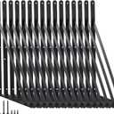 16 Pack L18 x H 12" Black Heavy Duty Shelf Brackets with Screws Metal Shelf Brackets Shelf Support Angle Brackets for Shelves L Brackets Heavy Duty Floating Shelf