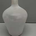 Sanded Glass Vase Ivory 13In