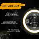 SUNPIE 9 Inch RGBW Halo lights with Fog Lights Combo Compatible with 2018 2019 2020 2021 2022 2023 2024 2025 JL JLU 4XE Compatible with 2019 2020 2021 2022 2023 2024 2025 JT APP Control Remote Control