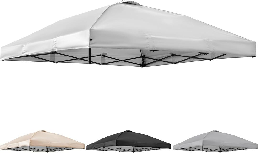 Canopy Replacement Top Cover for 10x10ft Pop Up Canopy Tent with Air Vent, Waterproof UV Protection - for Outdoor, Patio, Event, Garden (White)