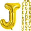 Letter J Balloon Gold Letter Balloons 40 Inch Aluminum Foil for Birthday Wedding Anniversary Party Supplies Large Letter Balloons