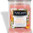 Tuscany Candle Peach Prosecco Long-Lasting Scented Jar Candle, 18 oz