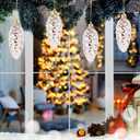 ABOOFAN 10pcs Pinecone Christmas Ornaments Large Glass Pine Cone Hanging Ornaments for Xmas Tree DIY Crafts Fall Thanksgiving Day Decoration