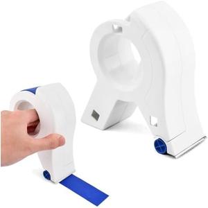 QKDS Masking Paint Tape Dispenser, Portable Paint Tape Applicator for Trim, Easy to Grip Rounded Handles and Accurate Tape Application, Saves Time Compact Design for On The Go Usage(White)