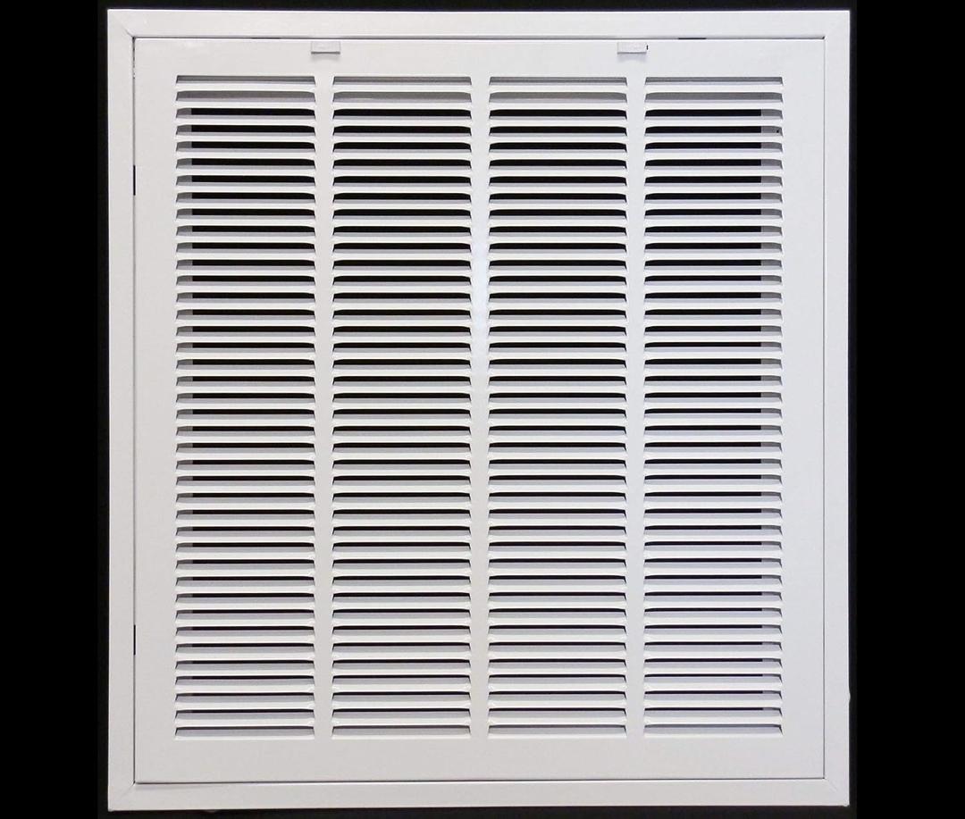 HVAC Premium 22 x 26 Duct Opening Steel Return Air Filter Grille, for 1-inch Filter, Removable Door, Flat Stamped HVAC Vent Cover Grille, Outer Dimensions 24.5 x 28.5