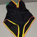 popvil One Piece Swimsuit 2025 Tummy Control Women Bathing Suit Shapewear Swimsuits Slimming Neon Cute Tie Back Swimwear M