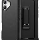 Magnetic Case for iPhone 17 with blet Clip Holster,[2X Screen Protector] [Military-Grade Protection], Heavy Duty Case for iPhone 17 6.3 Inchs,Black