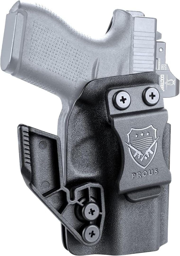 PROUS Kydex IWB Holster Select for Echelon/Hellcat Pro, Canik Mete MC9, S&W Bodyguard 2.0/M&P9/.40, Glock 19/43X MOS, Sig P365/P320 M17 M18, Taurus G2C, Optic-Ready, Adjustable Cant & Retention, Right
