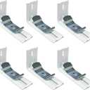 AuRiver 6 pcs Vertical Blind L Bracket Vertical Blind Bracket Clips 3 inch Length for Vertical Blinds with Headrail Width 1-1/2"(38mm) Bracket Clips Outside Mounting