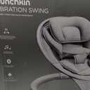 Munchkin Electric Baby Swing with Vibration - Portable Swing for Newborn and Infant, Bluetooth-Enabled Smart Seat with Music, Motion, and Sounds, Light Grey