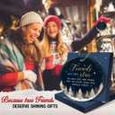 4 x Friend Ornaments 2025 - Friendship Ornament for Christmas Tree Decorations, Meaningful Xmas Gifts for Friends BFF Bestie, Long Distance Friendship Gifts for Soul Sister