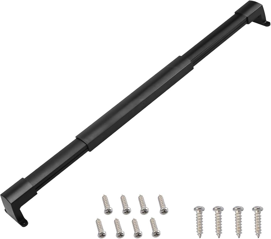 RVGUARD RV Screen Door Cross Bar Handle Adjustable from 21-5/8 Inch to 28-5/8 Inch with Sturdy and Secure Non-Slip Grip, Black