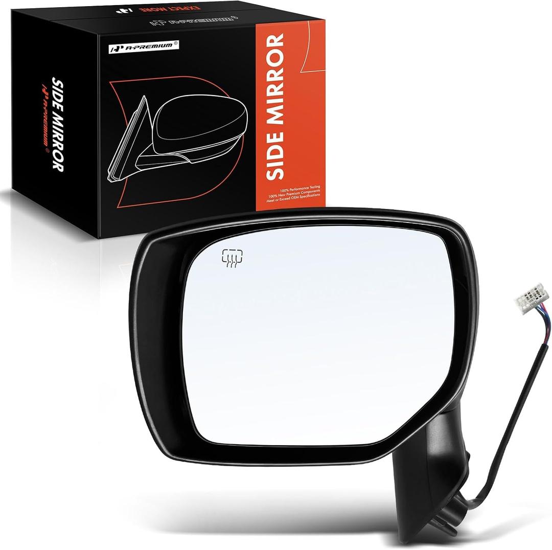 A-Premium Driver Side Power Door Mirror Compatible with Subaru | for Forester 2013-2018 - Heated Manual Folding Black Outside Rear View Mirror - Replace# 91036SG322, 91036SG323