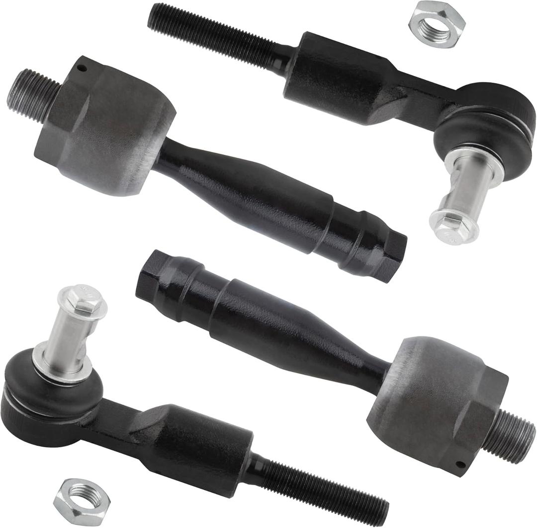 EV440 ES3646 Front Inner & Outer Tie Rod Ends Left & Right for Audi A4 & Quattro 1996-2008 A6 1998-2010 A8 1997-1999 S8 2002-2010 S6 2004-2008 Volkswagon Passat 1998-2005, Pack of 4