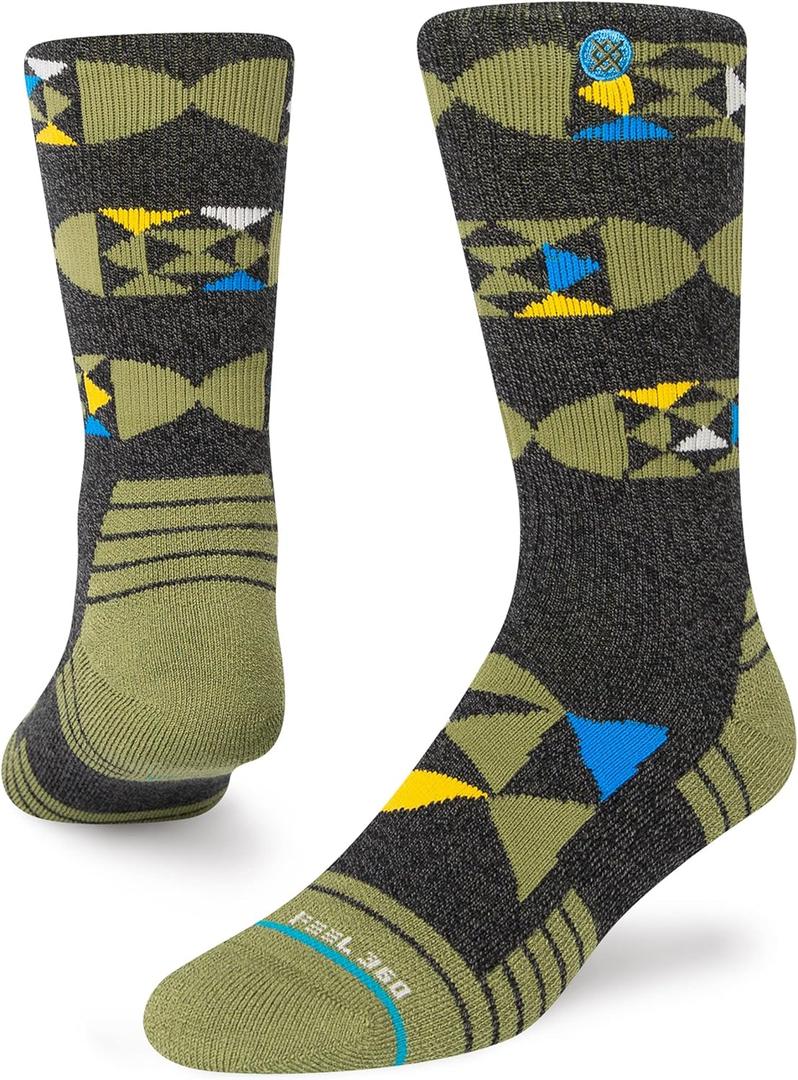 Stance Geodes Mid Cushion Hiking Crew Black MD (US Men's Shoe 6-8.5, Women's Shoe 8-10.5)