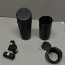 Kincown Car Trash Can, 2 Packs Mini Car Trash Bin with Lid, Leakproof Cup Holder Car Garbage Can with 60 Trash Bags, Vehicle Front Back Seat Organizers and Storage for Car, Home, Office, Black