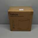 TIPGO Slim Bathroom Trash Can with Lid Soft Close, 6 Liter / 1.6 Gallon Stainless Steel Garbage Can with Removable Inner Bucket, Step Pedal, Small Trash Cans for Bedroom, Office, Kitchen (Green)