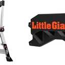 Little Giant Ladders, Jumbo Step, 2-Step, 2 Foot, Step Stool, Aluminum, Type 1AA, 375 lbs Weight Rating, (11902), Silver & Ladders, Ladder Rack, Ladder Accessory, Plastic, Black/Orange, (15097)
