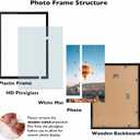 JCJMY 12x16 Picture Frame Black with 11x14 Mat, Display Photo 11x14 with Mat or 12 x 16 Without Mat, Wall Hanging Large Frame with Plexiglass, Black