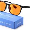 livho DreamGaze Blue Light Blocking Glasses for Better Sleep - Night Driving Premium Computer Blockers for Man and Woman (Black)