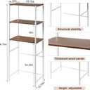 Colingmill 3 Tier White Mini Fridge Stand with Storage for Dorm, Over Mini Fridge Multipurpose Storage Shelf Rack Standing Organizer for College Rooms Kitchen Pantry, Home, and Offices, Coffee, Bar