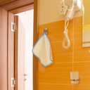 Tatuo 5 Pcs Exfoliating Face and Body Wash Cloths Towel Weave Bath Exfoliating Scrub Massage Bath Cloth for Women and Men, 10.63 x 9.05 Inch(Blue Edge)