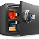 Fireproof and Waterproof Biometric Safe Weighs 62 lbs,1.5 cu.ft. Fire Proof Box for Home, Office, Lock Box, Cabinet with Fingerprint, Silent mode, Anti-Theft