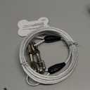 Petest 15ft Reflective Tie-Out Cable for Heavy Dogs Up to 125 Pounds (Black & Silver)