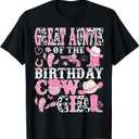 Great Auntie Of The Birthday Cow-Girl Rodeo CowGirl Birthday T-Shirt, Size 2XL