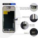 for iPhone 15 PRO Screen Replacement, 6.1 inch 3D Touch LCD Display Full HD Repair kit, Digitizer Assembly with Tools Set, Tempered Glass, Waterproof Frame Adhesive