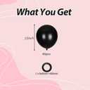 40pcs Black Balloons, 12inch Helium Quality Black Latex Balloons for Birthday Wedding Graduation Halloween Party Decorations (With Ribbon)
