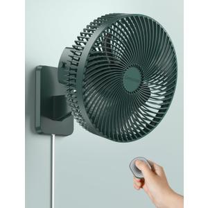 10 Inch Oscillating Wall Mount Small Fan with Remote Control and Timer, 4 Speeds, Included Adapter, 60Adjustable Tilt, High Velocity, 1.8m Cord, Quiet, for RV Bedroom Kitchen Gym, Garage 10 Inch Oscillating Wall Mount Small Fan with Remote Control and Timer, 4 Speeds, Included Adapter, 60Adjustable Tilt, High Velocity, 1.8m Cord, Quiet, for RV Bedroom Kitchen Gym, Garage
