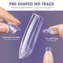 5 x Short Square Gel Nail Tips: 240 PCS Pre-Shaped Full Cover False Square Nails Tips Acrylic Clear Fake Nails Extension for Nail Manicure Home DIY Women 12 Sizes