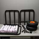 VEVOR Beach Fishing Cart, 200 lbs Load Capacity, Fish and Marine Cart with Two 11" Big Wheels Rubber Balloon Tires for Sand, Heavy-Duty Steel Pier Wagon Trolley with 7 Rod Holders for Fishing, Picnic