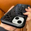 for iPhone 15 Case Black Leopard Cheetah, Heavy Duty Drop Tested Tough Rugged Full Body Protection Shockproof Protective Women Girls Men Case for iPhone 15 6.1''