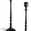 Candle Stick Holder Set of 2, Iron Taper Candle Holders, Tall Black Candlestick Holders for Dining Table Decor