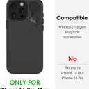 Aulumu A16 Vegan Leather Cooling iPhone 16 Pro Max Case | Updated Camera Control | with Cooling Fins | Luxury Comfort | Compatible with MagSafe | Complete Wrap-Around - Touch Black