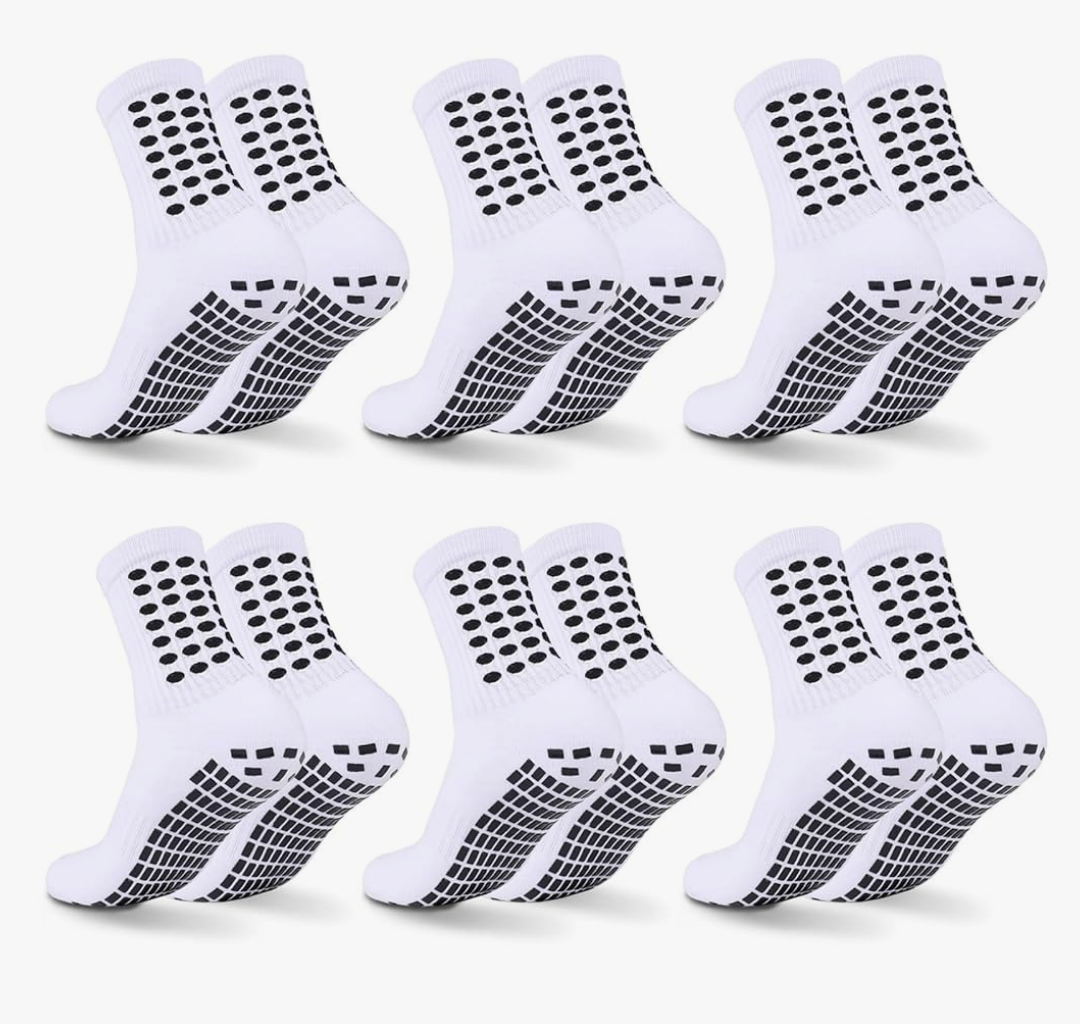 6 Pairs Grip Soccer Socks Colorful Non Slip Sports Football Basketball Hospital Yoga Socks for Men Women