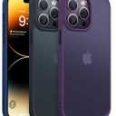 TORRAS Shockproof Designed for iPhone 14 Pro Max Phone Case, Military Grade Drop Protection, Protective Black Hard Back Slim Thin Translucent iPhone 14 Pro Max Case 6.7'', Purple-Guardian Series (2. Elegant Purple)