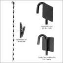 10 Pack Clip Strip Heavy Duty Metal Merchandising Strips, Clip Strips for Hanging Chips, Snacks, Candy in Retail Stores, Black, 31" Long, 2.5" W x 1.5" H Header, 12 Hook Stations
