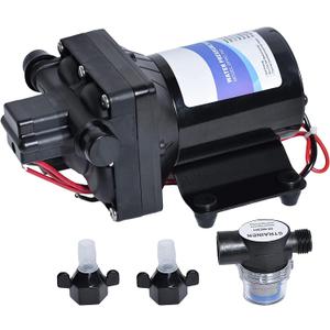 Water Pump 4008-101-E65 42-Series 12V 3.0GPM 55PSI Diaphragm Pump Compatible with RVs, Ships, Yachts, and Boats - Self-Priming 9.8 Feet