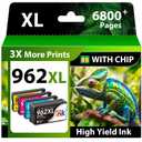 Starink Compatible 962XL Ink Cartridges Combo Pack, Replacement for HP 962XL Ink, Replacement for HP 962 Ink, Compatible with HP OfficeJet Pro 9010 9015 9018 9020 9025 Printers, 4 Pack, Latest Chip