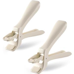 2 x 2-Pack Hot Plate Gripper Tongs for Safely Handling Hot Plates, Bowls, Pizza Pans, Air Fryers, and Microwave Oven Dishes
