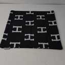 20x20'' inches Throw Pillow Cushion Covers - Black Embroidery H Letter Luxury Modern Style Couch Sofa Pillow Cover for Living Room Bedroom