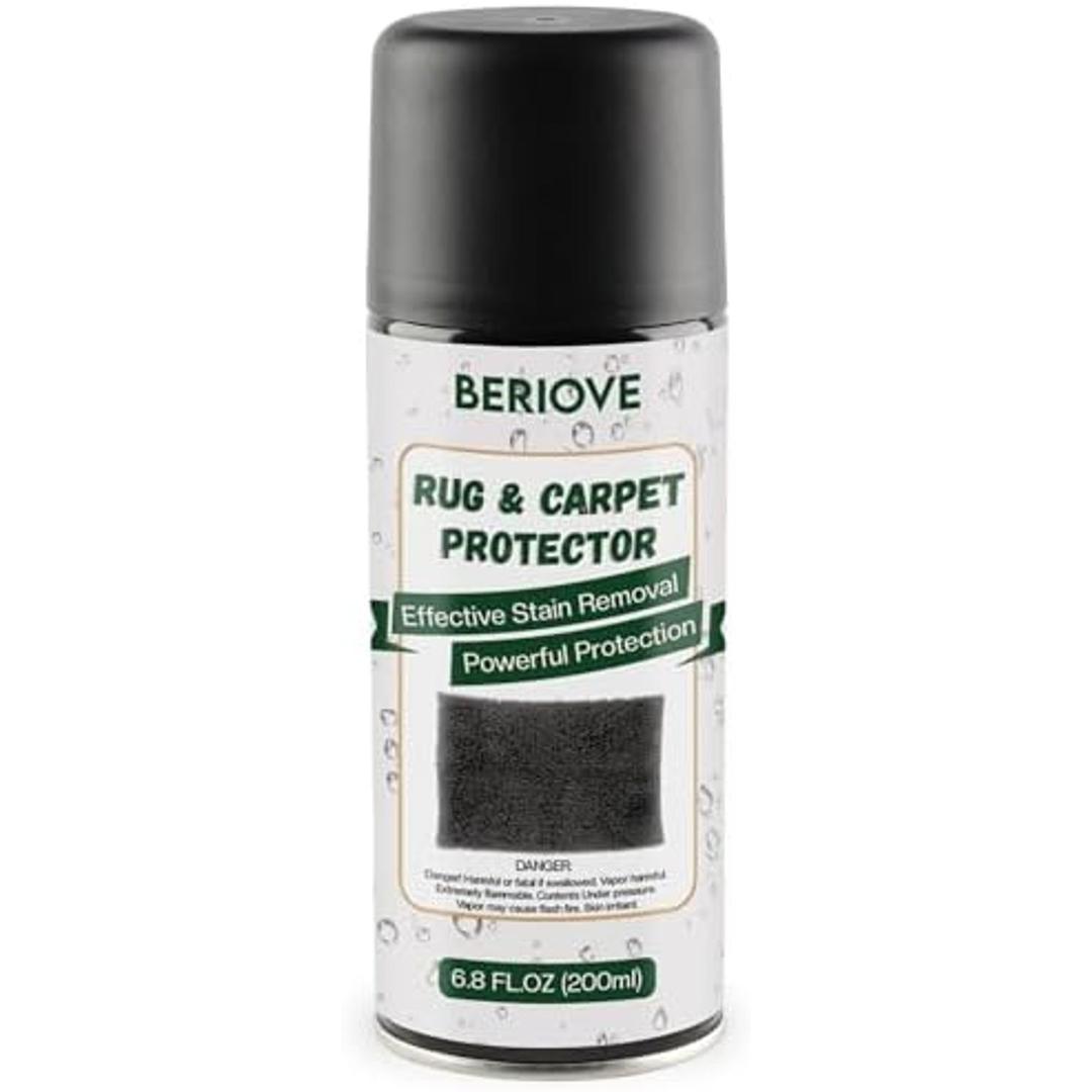 BERIOVE Rug & Carpet Protector Waterproof: Carpet Cleaner Spray Shield for Pets Stain Spot  Rug Protector for Carpet Home Interior 2 Pack