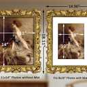 Gold 11x14 Picture Frame Vintage Ornate Picture Frames Antique Baroque for Wall Hanging, Fits 11x14 or Matted to 8x10 Photo