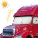 Semi-Truck Sun Shade for Windshield and Side Window | Sunshade Maximum Coverage Windshields for Truck - Block UV Sun Heat Rays - Best for Semi, Commercial & Big Rig Truck, RVSide Windows Suction Cup