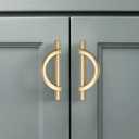 Amerdeco 10 Pack Brushed Gold Cabinet Pulls 3.75 Inch(96MM) Hole Centers Kitchen Cabinet Handles Hardware Kitchen Handles for Cabinets Cupboard Handles Drawer Pulls